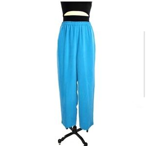 Vintage 1990s Silk Wide Leg Pants